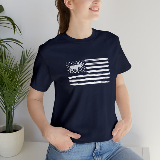American Flag Moose Tee